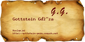 Gottstein Géza névjegykártya