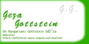 geza gottstein business card